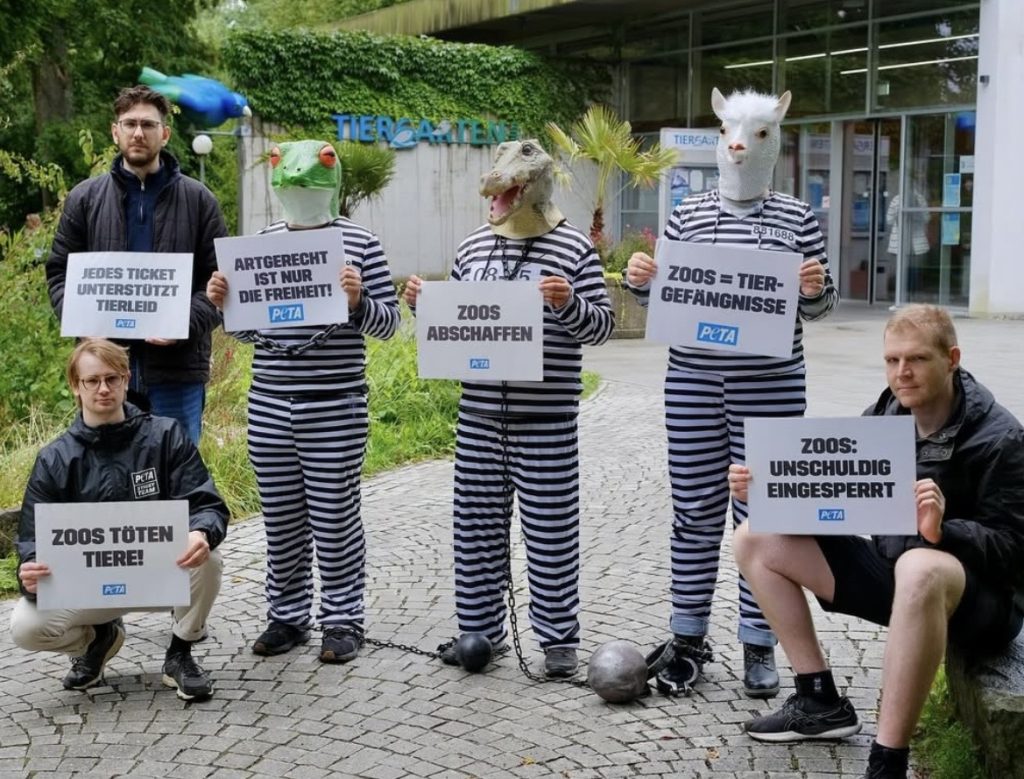 Protestaktion gegen Zoos