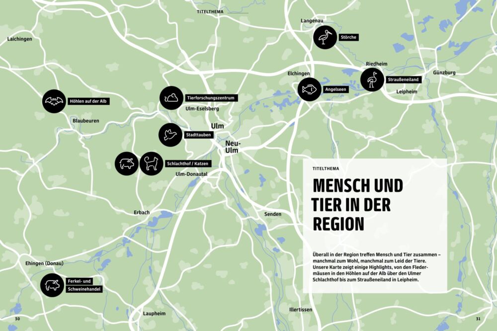 Karte: Mensch und Tier in der Region